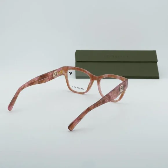 Longchamp LO2743 259 Eyeglasses Marble Rose 52mm Cat Eye Frame